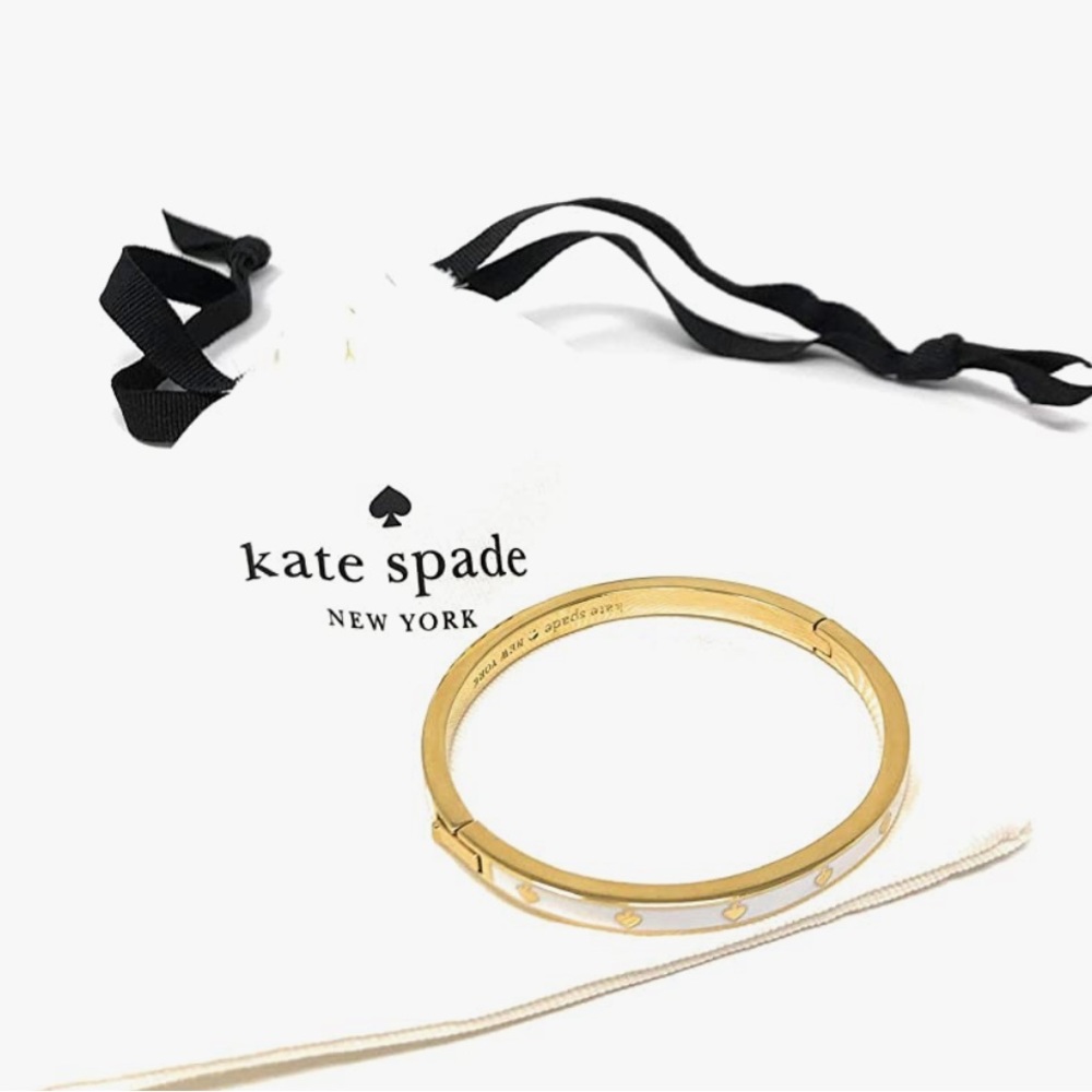 Kate spade bangle bracelet set of 2: gold black white s